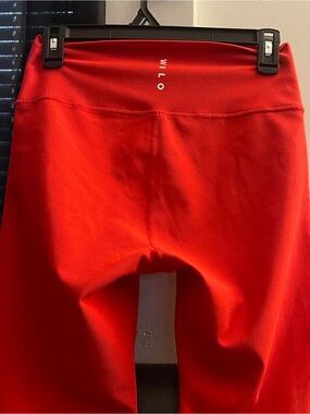 WILO The Label High-Rise Red Sculpting Ribbed Leggings Women’s Size Large NWOT